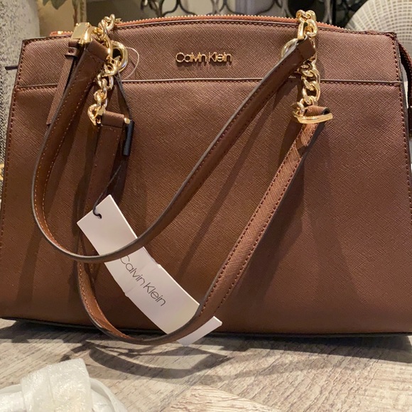 Calvin Klein Handbags - Calvin Klein Brown leather Hayden Bag~ NWT